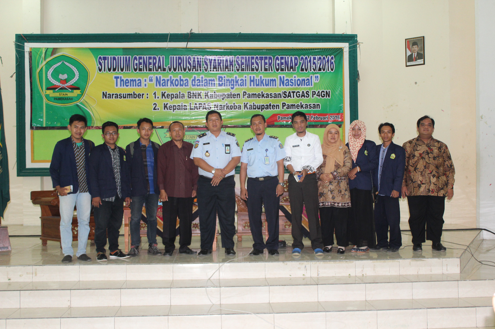 Studium general Jurusan Syariah dengan Tema "Narkoba dalam Bingkai Hukum Nasional"