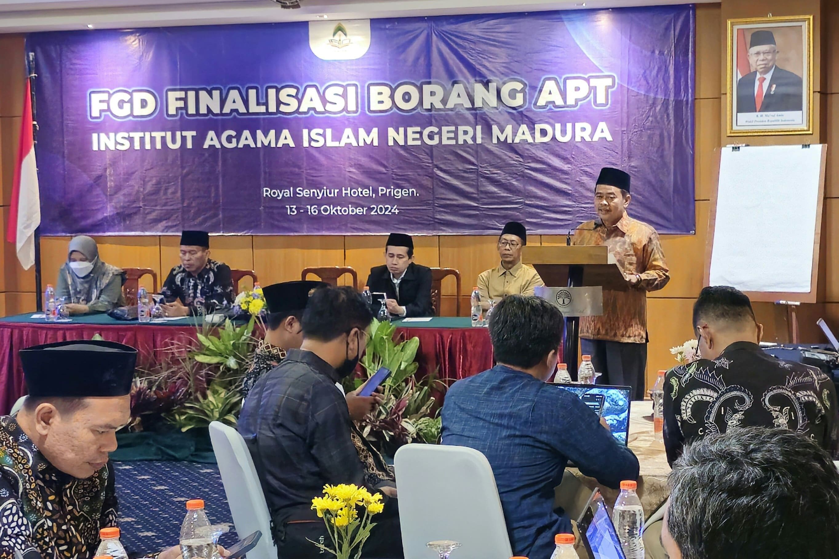 Rektor IAIN Madura Resmi Buka FGD Finalisasi Borang APT di Pasuruan