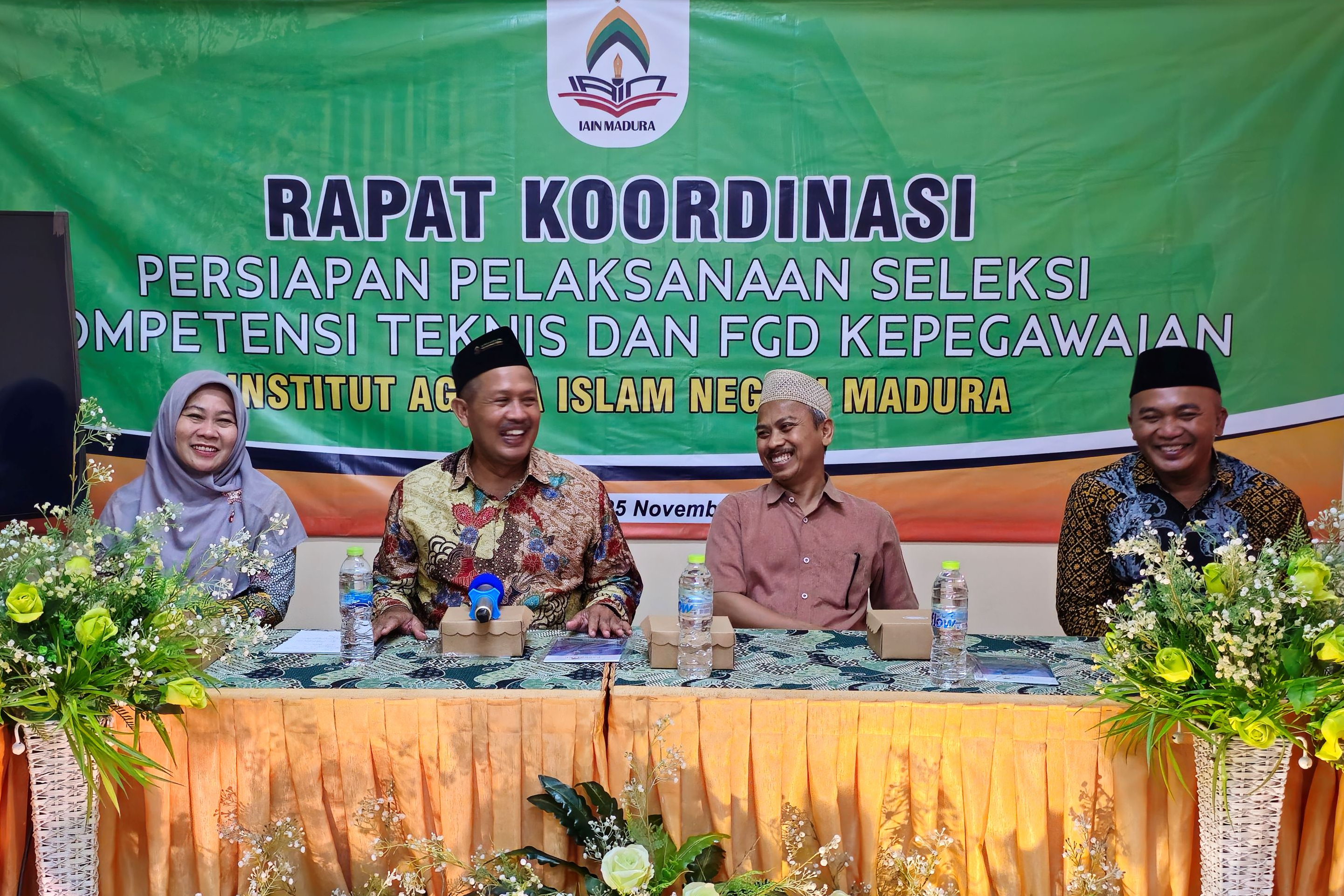 Kepala Biro IAIN Madura Buka Rakor Persiapan Pelaksanaan Seleksi Kompetensi Teknis dan FGD Kepegawaian Se-Jawa Timur