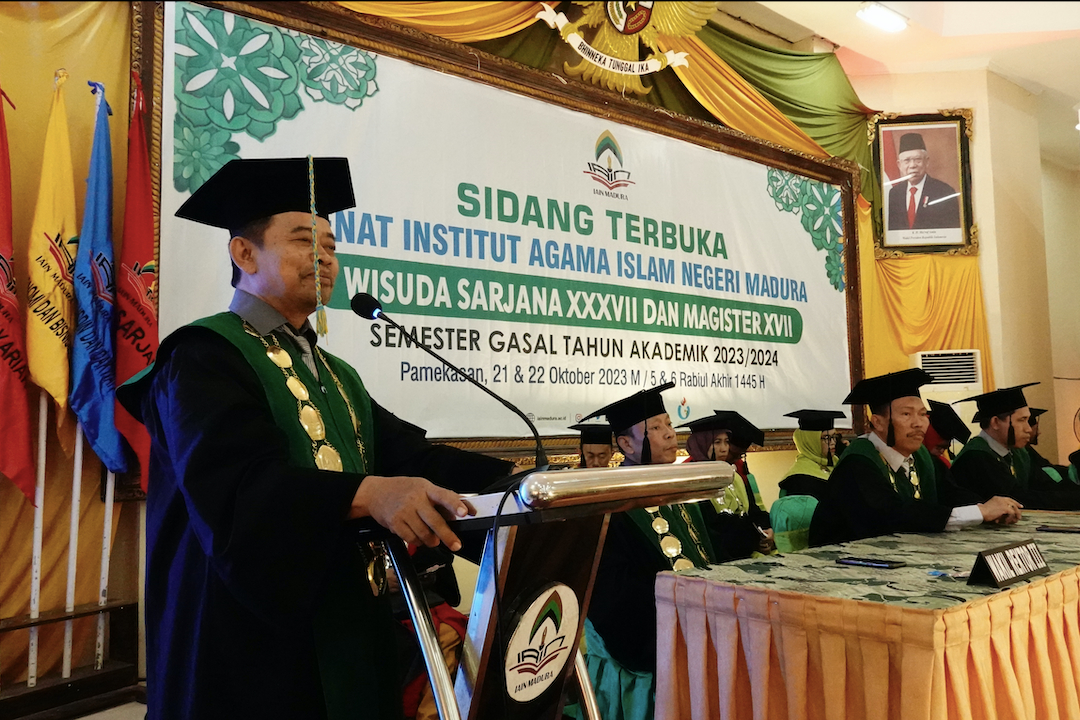 Wisuda Sarjana Ke 37 dan Magister Ke 17 IAIN Madura, Rektor: Moderasi Beragama Merupakan Kunci Terciptanya Kerukunan Beragama