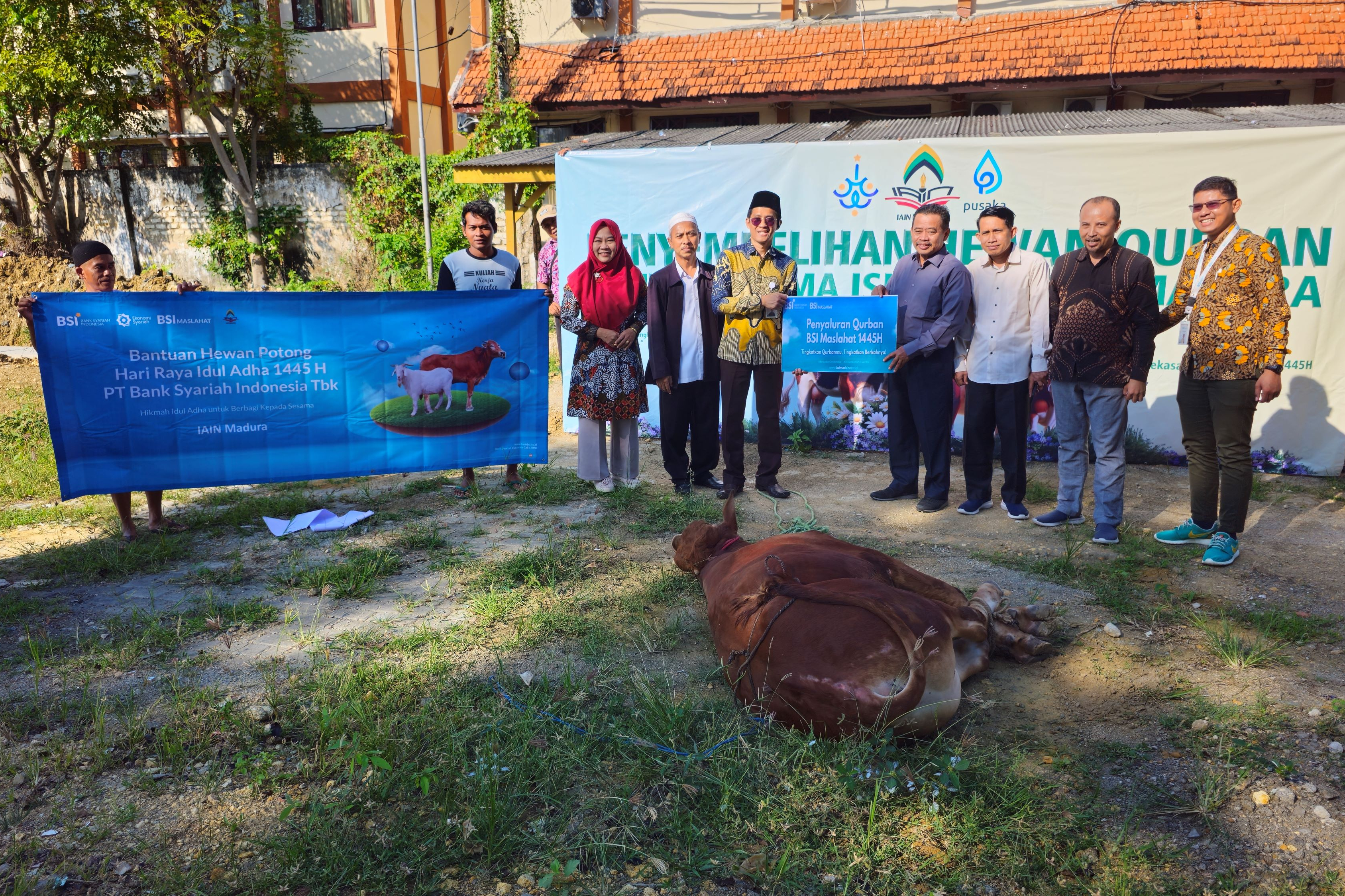 IAIN Madura Laksanakan Pemotongan Hewan Qurban Bantuan dari PT. Bank Syariah Indonesia