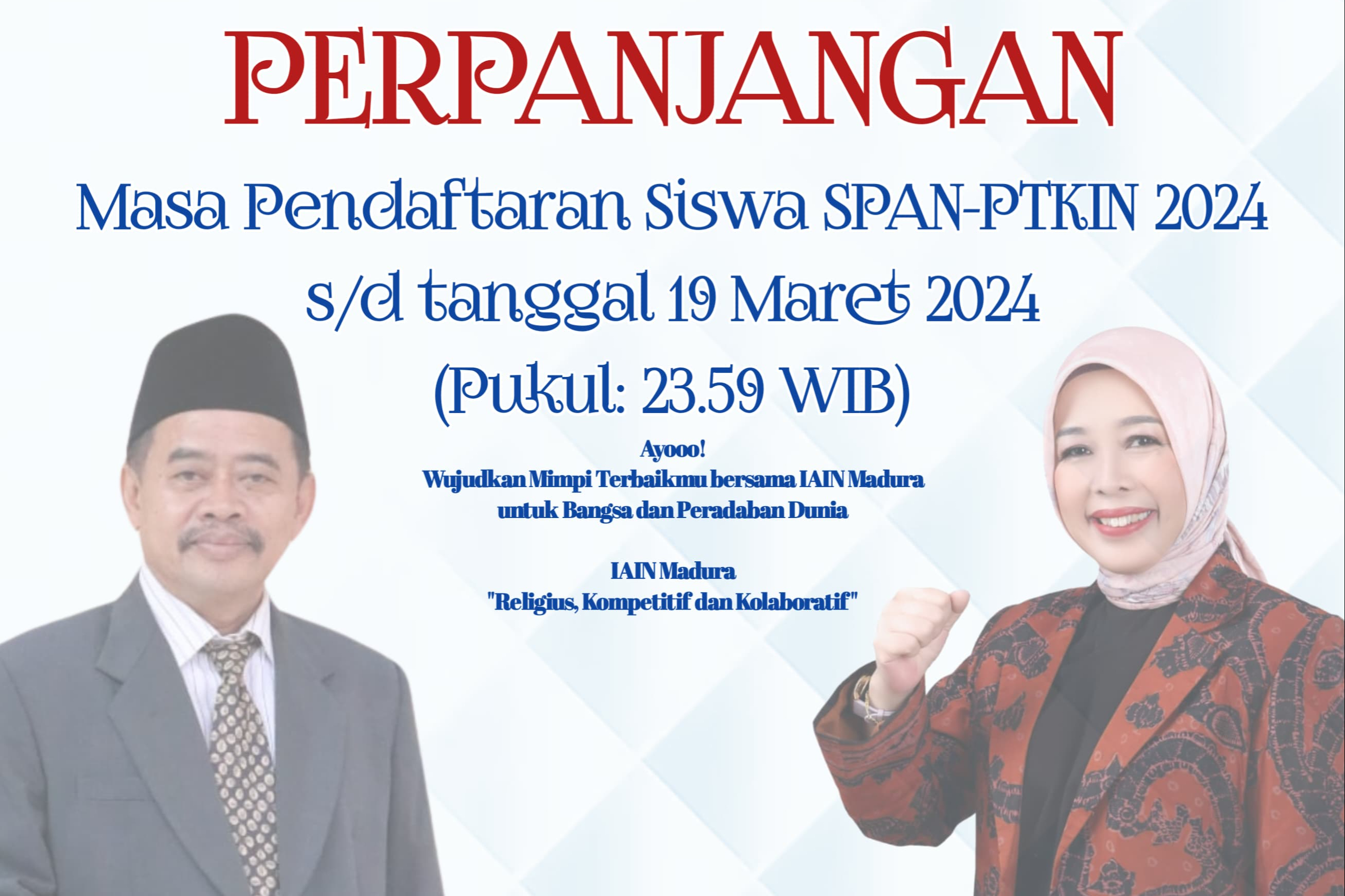 Pendaftaran SPAN-PTKIN Diperpanjang Hingga 19 Maret 2024