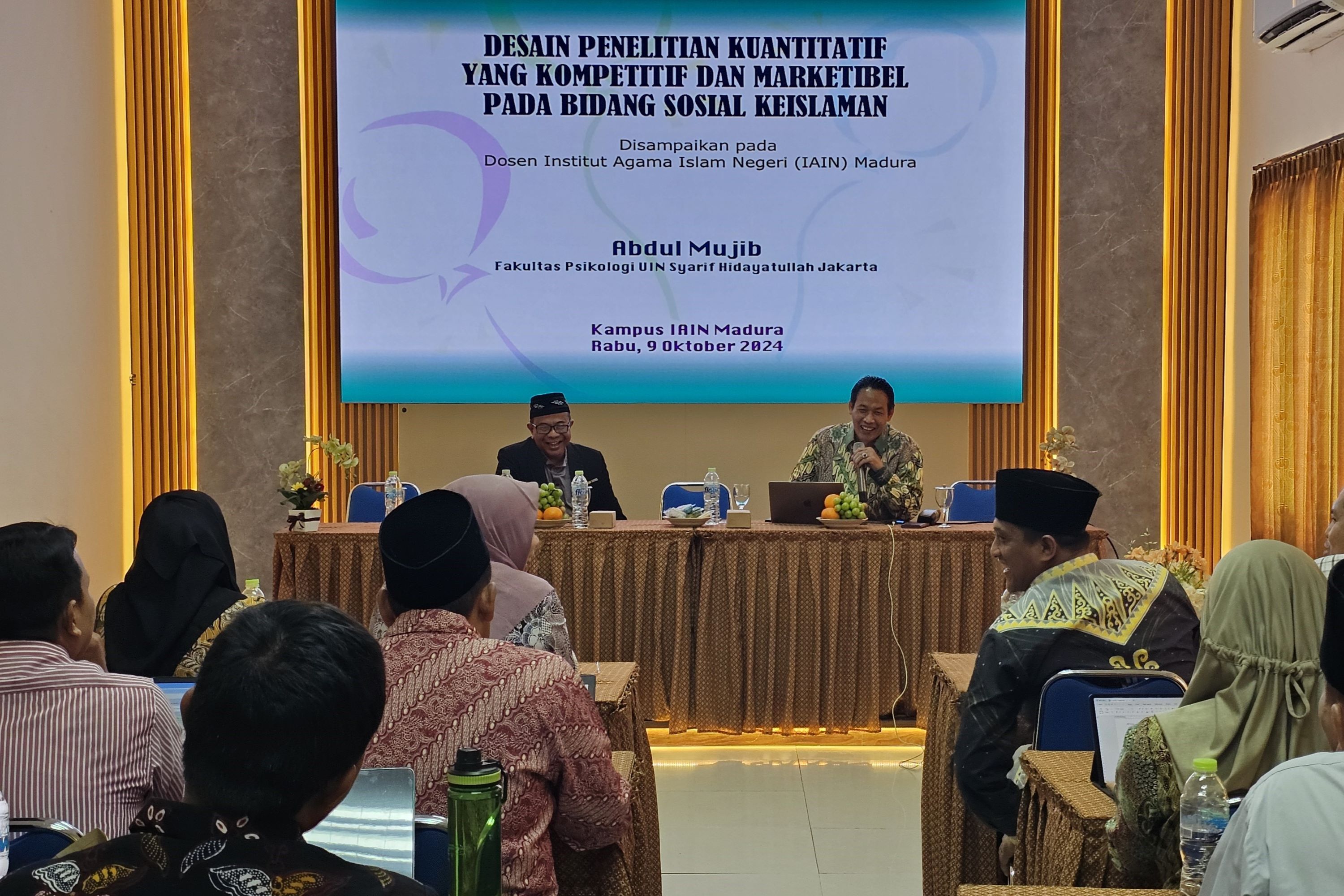 IAIN Madura Gelar Visiting Professor: Prof. Dr. Abdul Mujib Bahas Desain Penelitian Kuantitatif Kompetitif dan Berdaya Saing Global