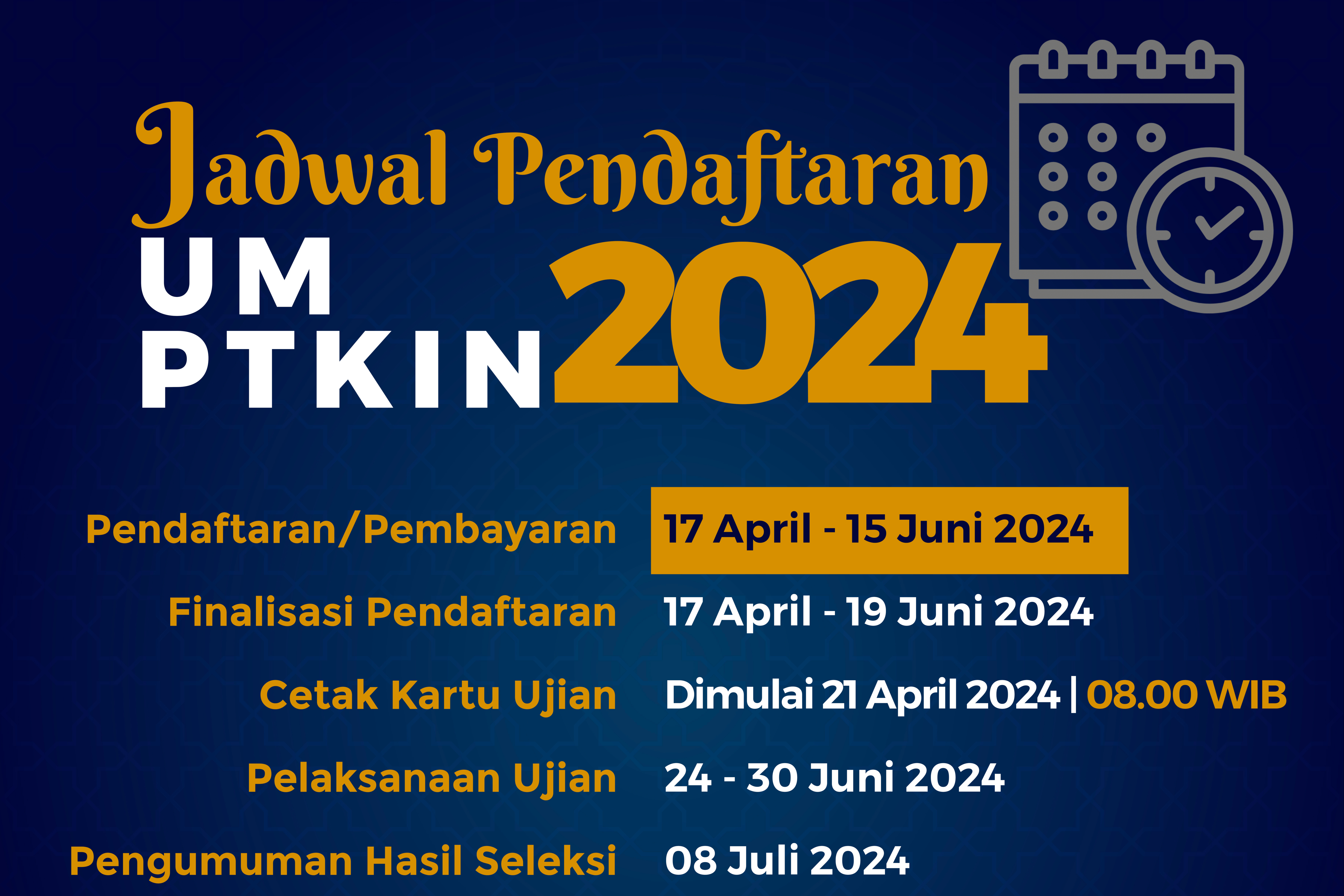 Pendaftaran UM-PTKIN 2024 Sudah Dibuka! Berikut Ketentuan dan Jadwal Pelaksanaannya