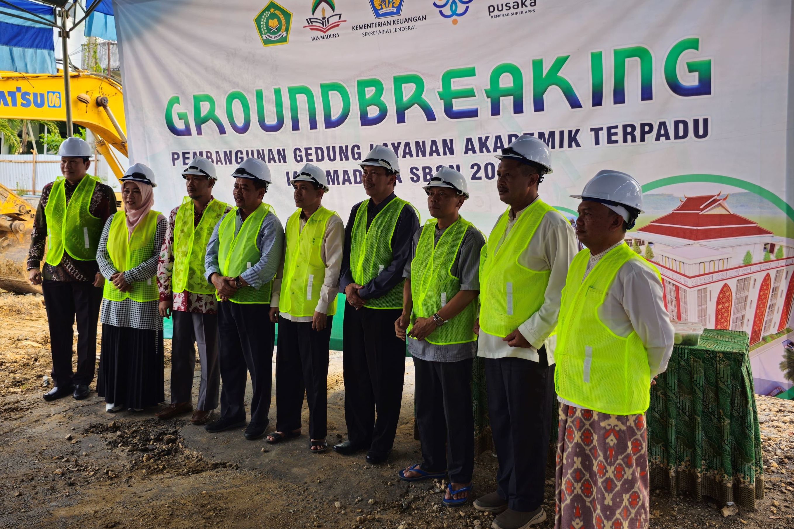 Peletakan Batu Pertama Pembangunan Gedung Layanan Akademik Terpadu SBSN 2024 IAIN Madura